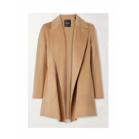NWT Theory Sileena Wool Cashmere Jacket Coat in Buckwheat - Picture 2 of 5